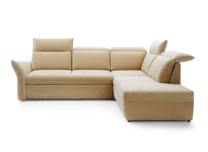 Corner sofa L-shape Beige Corner sofa with sleeping function Suite Living landscape