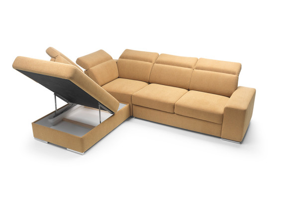 Corner sofa L-shape AVANT Corner sofa with sleeping function Couch Corner sofa Living landscape