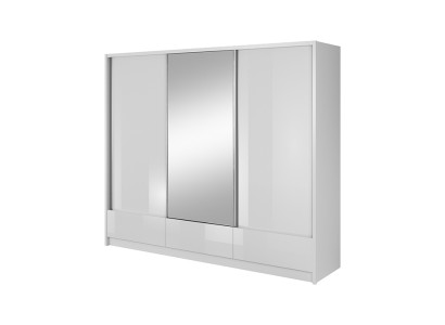 Large Bedroom Floating Doors Wardrobe 250cm Clothes Cabinets