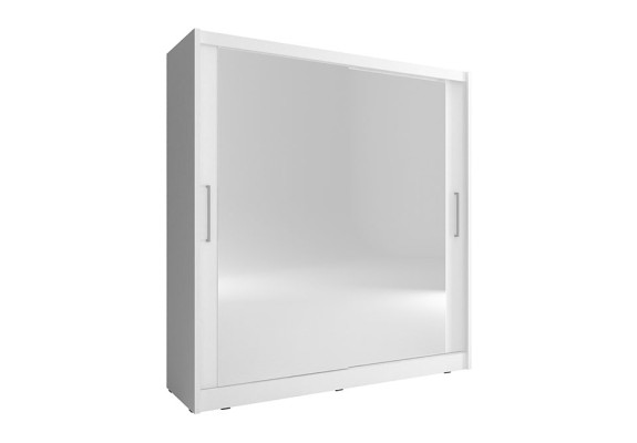 Bedroom Mirror Floating Doors Wardrobe 200cm Clothes Cabinets Sliding Doors
