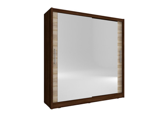 Bedroom Mirror Floating Doors Wardrobe 200cm Clothes Cabinets Sliding Doors