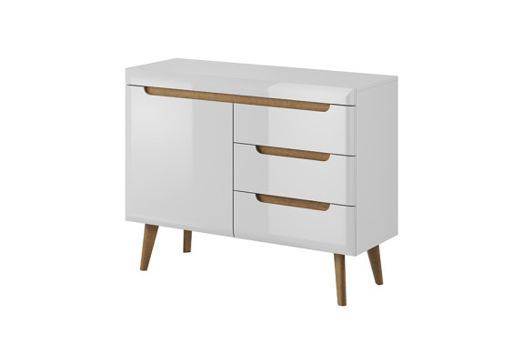High gloss new Chest of drawers Sideboard Wardrobe Shelf 107cm Cabinets Shelves
