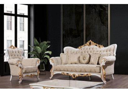 Sofa set 3+1 Seater Set Design Sofas Upholstery Couches Leather Relax Classic