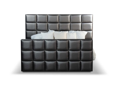 Bedroom Beds Imitation leather luxury bed box spring bed 180 x 200 cm