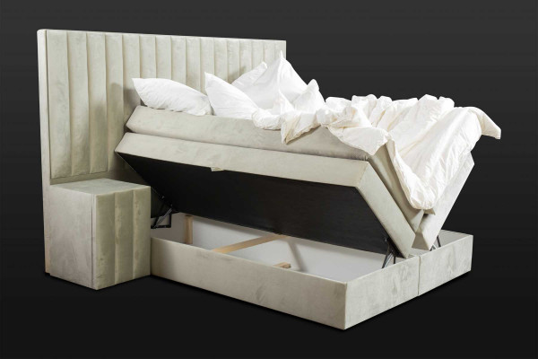 Luxury Bedroom Bedside table Beds Bed 3pcs Complete Set Design Furnishings