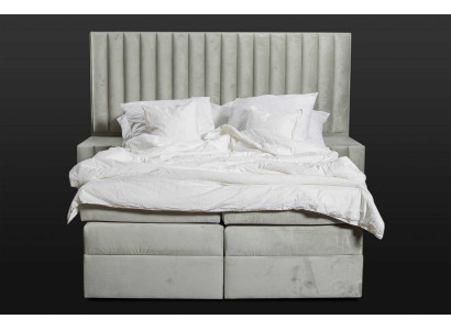 Bedroom Set Bed Bedside table 3 pcs Design Modern Luxury Beds Gray