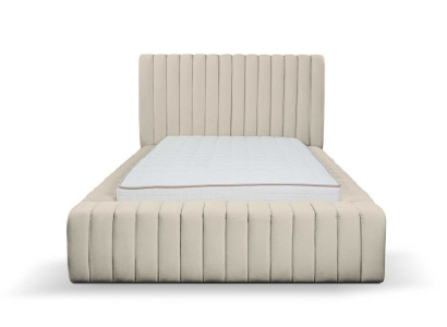 Luxury Bedroom Bed Double bed Wood Upholstery Beds bed frame beige