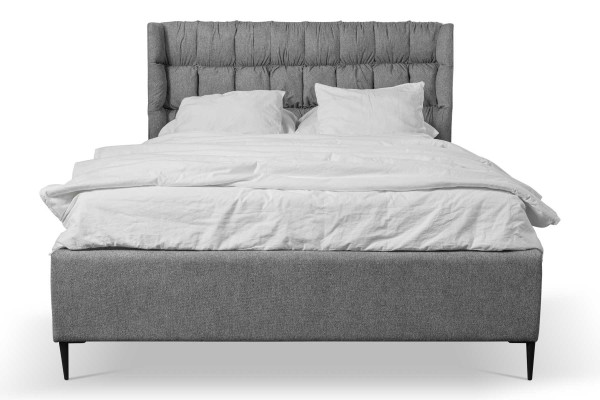 Gray Double bed Classic s Bedroom furniture Design Elegant Fabric Bed