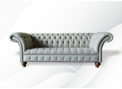 Chesterfield 3 Seater Living room Modern Light Gray Couches Sofa new Creative Fabric
