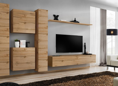 Wall Wardrobe Living room Designer Wall unit Wall Shelf Wood wall cabinet