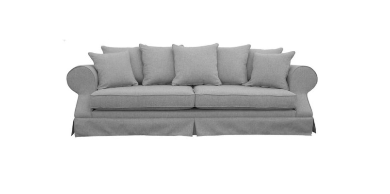 Gray Three Seater Sofa Fabric Living room Design Couches Upholstery Sofas new Creative