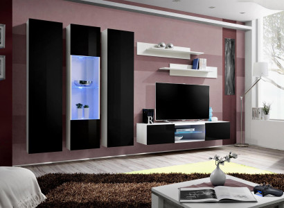 Wall unit White Style Modern Design Sideboard TV Lowboard Wood Wall Cabinet new