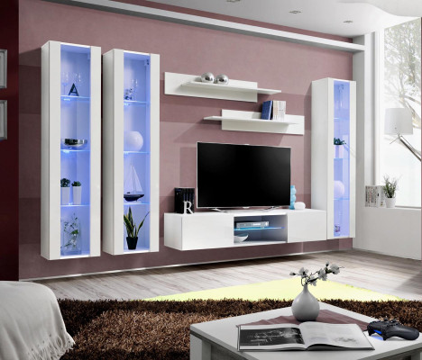 Wall unit Living room Style Modern TV Stand Sideboard White Designer Furnishings