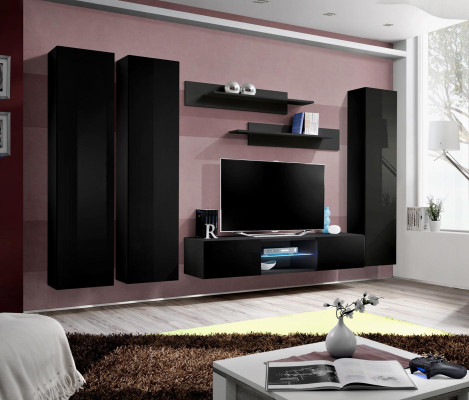 Living room Wall unit TV Stand Sideboard Wood Wall Cabinet Designer Furnishings