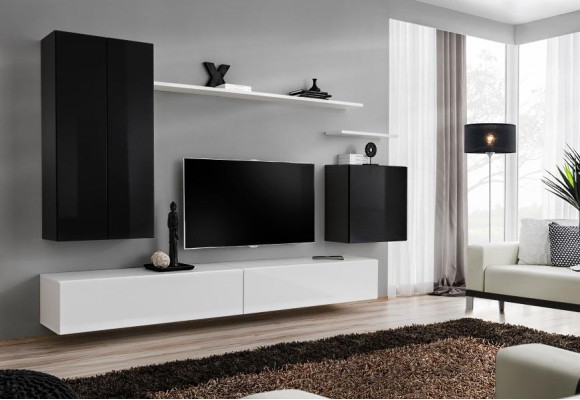 Living room furniture Design Wall unit Wall shelf Luxury White wall cabinet new