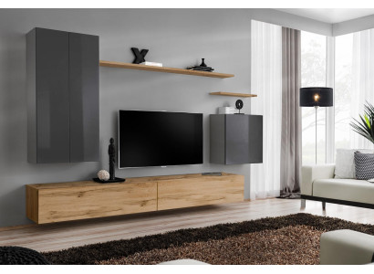 Modern Furniture Luxury Wall unit Living room Furnishings Complete e Set wall cabinet