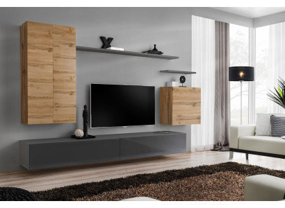 Modern Wall unit Hanging Wardrobe TV cabinet Living room wall cabinet TV stand shelves
