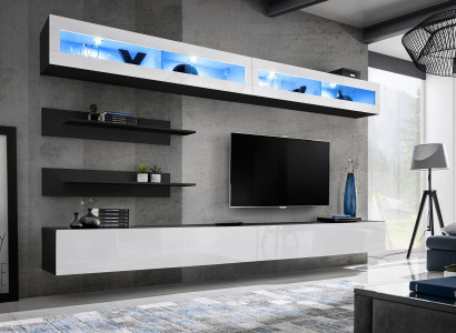 Wall unit Living room set wall cabinet lowboard wall shelf TV lowboard new