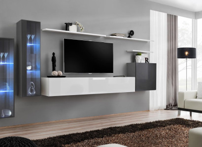 Complete Wall unit TV lowboard Wall shelf Luxury wall cabinet Furnishings Designer Complete Wall unit TV lowboard Wall shelf Luxury wall cabinet Furnishings Designer
