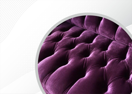 Chesterfield 3 Seater Purple Fabric Design Couches Upholstery Sofa Sofas new Textile