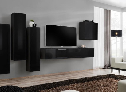Wall unit set 5 pieces. TV lowboard Living room TV cabinet wall cabinet Suite Group new