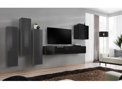 Design Wall unit TV stand 3x wall cabinet sideboard wardrobe luxury furniture