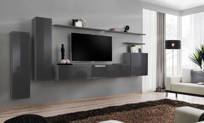 Wall unit Set Complete e Luxus Furnishings Living room Designer TV lowboard