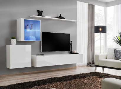 Complete Set Wall unit TV lowboard high gloss luxury sideboard white new designer Complete Set Wall unit TV lowboard high gloss luxury sideboard white new designer