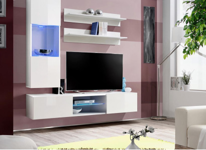 Wall unit luxury living room furniture TV lowboard complete e 4 pieces designer furnishings