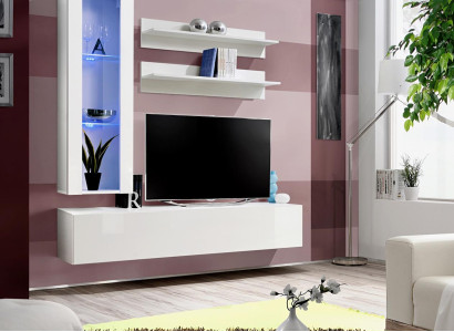 Complete TV-Lowboard Furniture Designer Furnishings Set 4-piece lowboard hanging display case Complete TV-Lowboard Furniture Designer Furnishings Set 4-piece lowboard hanging display case