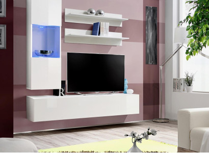 Wall unit Suite TV Stand Lowboard Designer Hanging Display case Wood Furnishings