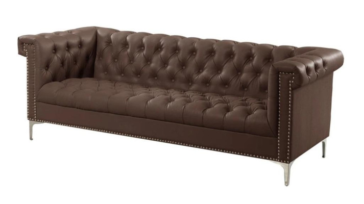Black Three Seater Chesterfield Modern Design Couches Leather Sofa Designer Furniture