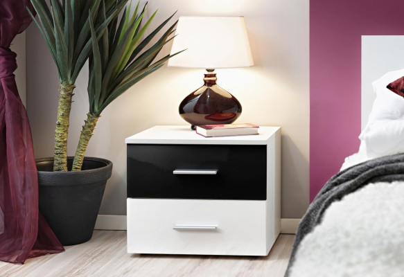 Bedside table White Modern Furnishings Bedroom Side table Luxury Wood Furniture