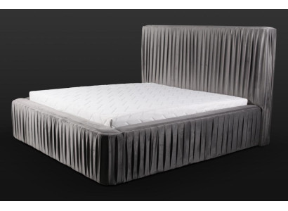 Gray Double Bedroom Wooden Furniture Design Elegant Fabric Classic Furniture new -