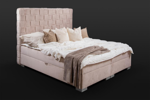Beige Bedroom Beds Upholstery Bed Chesterfield Textile Fabric new