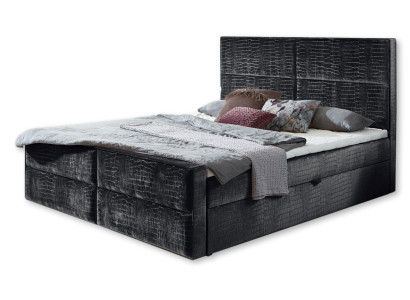 Chic gray Bedroom wooden furniture design elegant upholstery Fabric new