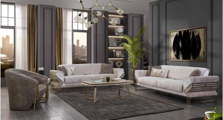 Designer sofa set 3+3+1 Seater Modern Complete e couch set new