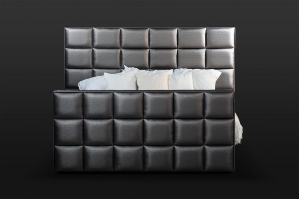 Gray Double bed Modern Bedroom Beds Elegant Leather Beds new