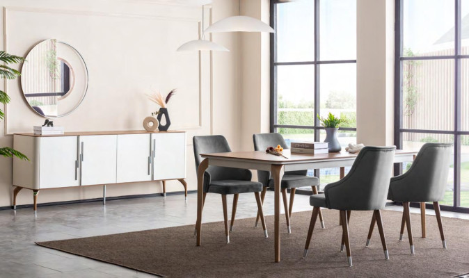 Luxury Dining table Dining room table Dining corner Table Dining room Modern Wood Brown