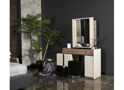 Modern Design White Dressing table with Mirror Luxury Bedroom Furniture 2pcs new