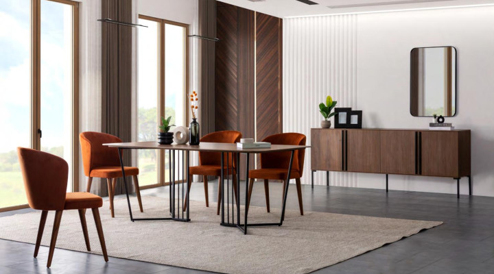 Dining room Chest of drawers Sideboard with Mirror Modern new Luxury Chests of drawers Wood Design