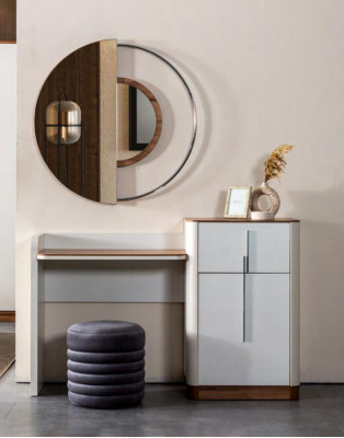 Modern White Design Dressing table with Mirror Luxury Bedroom Furniture 2pcs new
