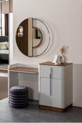 Modern White Design Dressing table with Mirror Luxury Bedroom Furniture 2pcs new