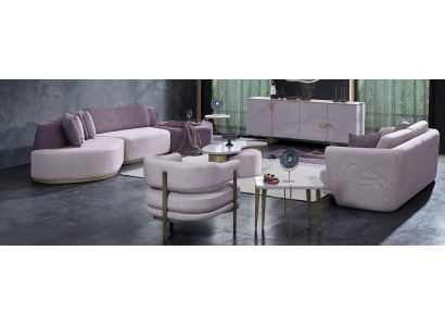 Fabric Sofas Sofa Set Large Living Landscape Pink Set 3 Piece Sofa Modern