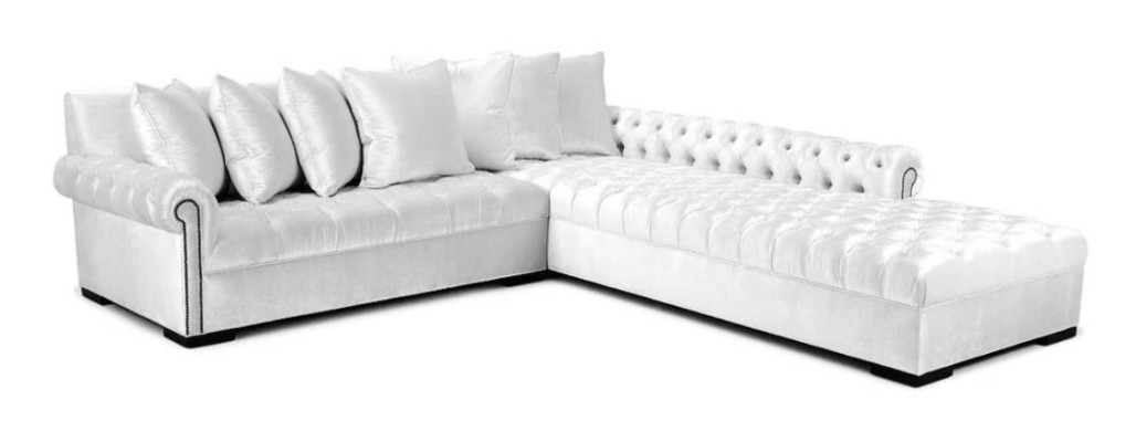 White Corner sofa Sofa Fabric Chesterfield Design Couches Upholstery Sofas Luxury Furniture