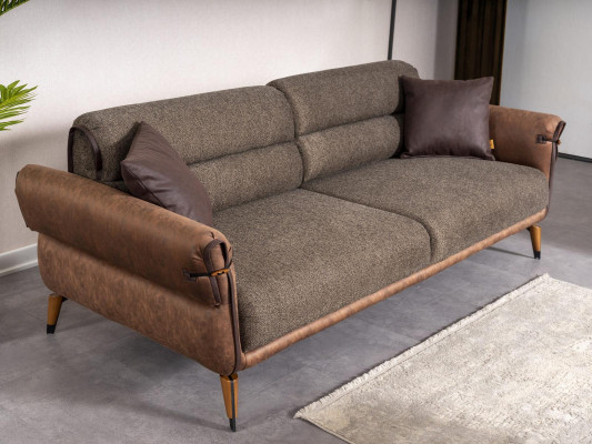 Brown Sofa Two-seater Living room Upholstered furniture Couch new Furnishings