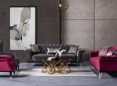 Colorful Chesterfield couch set luxury sofas three-seater two-seater armchair