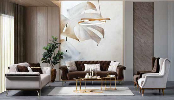 Three Seater Sofa Luxury Modern Couch Designer Living room Upholstered furniture