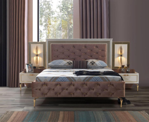 Bedroom Bed Design Furnishings Luxury Upholstery Beds brown Modern
