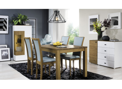 Set of 4x Chairs Luxury Design Upholstery Solid Wood Office Office Dining room Chair Seat